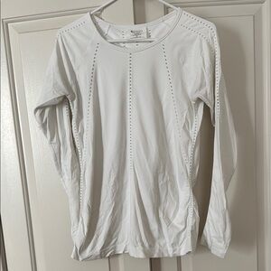 Athleta White Long Sleeve Women's Top